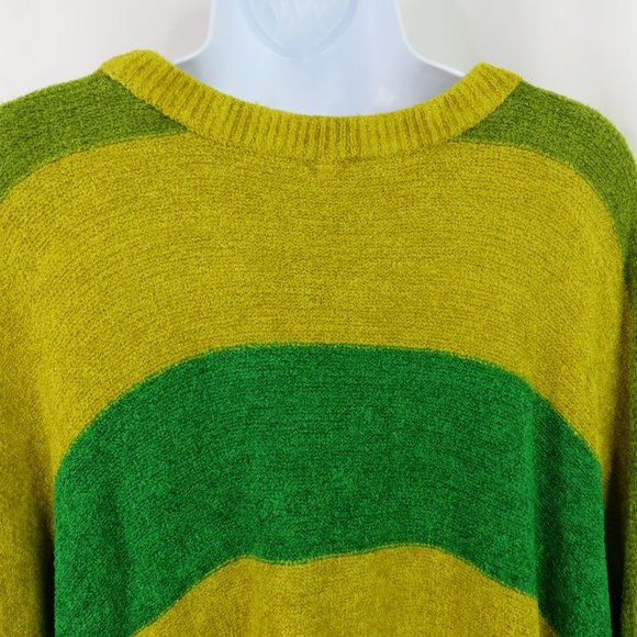 Free People Oversized Stripe Sweater Size Small Slouchy All About You Chenille - Picture 10 of 16